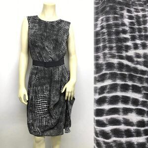 LIDA BADAY 100% Silk Asymmetric Ruffle Dress 8 NWT